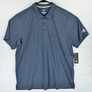 NWT ADIDAS Men's Golf Polo Shirt BLUE FEEDER STRIPE